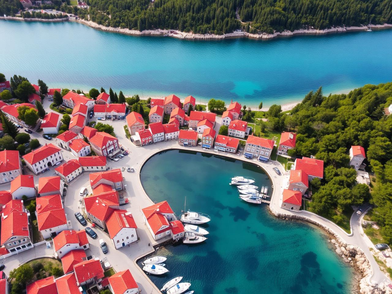 Pogled iz zraka na mjesto