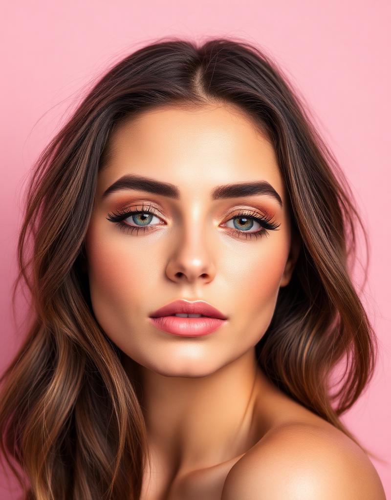 Glowing makeup look